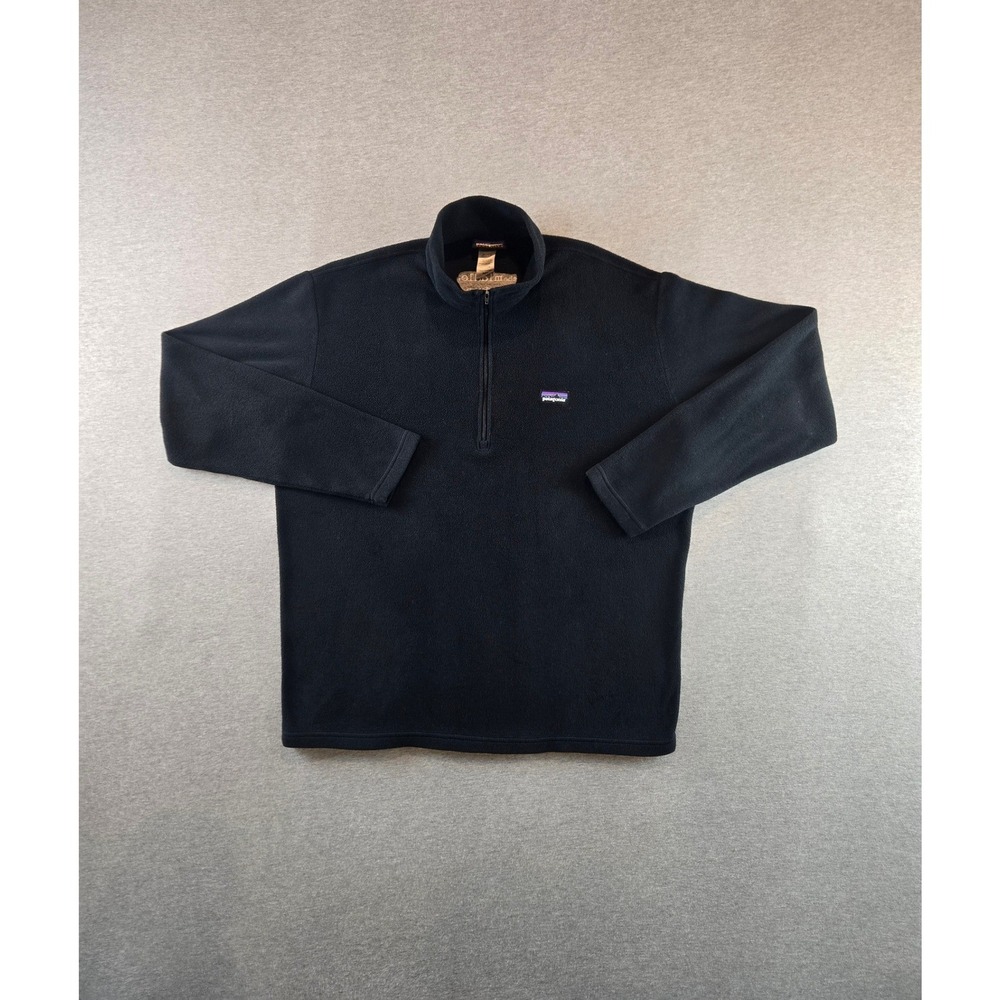 Patagonia Synchilla Quarter Zip Mens Large Black The Middle 100th Episode Fleece